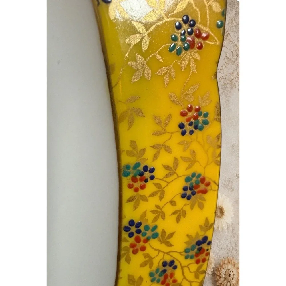 Antique Limoges BAWO & DOTTER LIMOGES Porcelain Platter Yellow Floral Gold